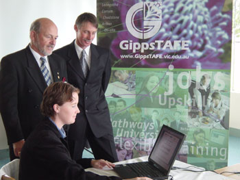 Rob Warren (Gippstafe Business Development Manager), Evan Platschinda And Leah Donaldson (Gippstafe Business Development Officer) Exploring Gippsrealestate
