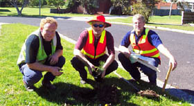 Members of Councils Operations Department (l-r) Paul Burns, Guy Wilson-Browne, and Chris Lodge