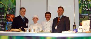 Pictured (L-R):  Peter Myers (Manager, New Market Development, Agribusiness), Bianca Bell, Vince Fede and Bryan Balmer (Manager Department of Natural Resources, Agribusiness) 